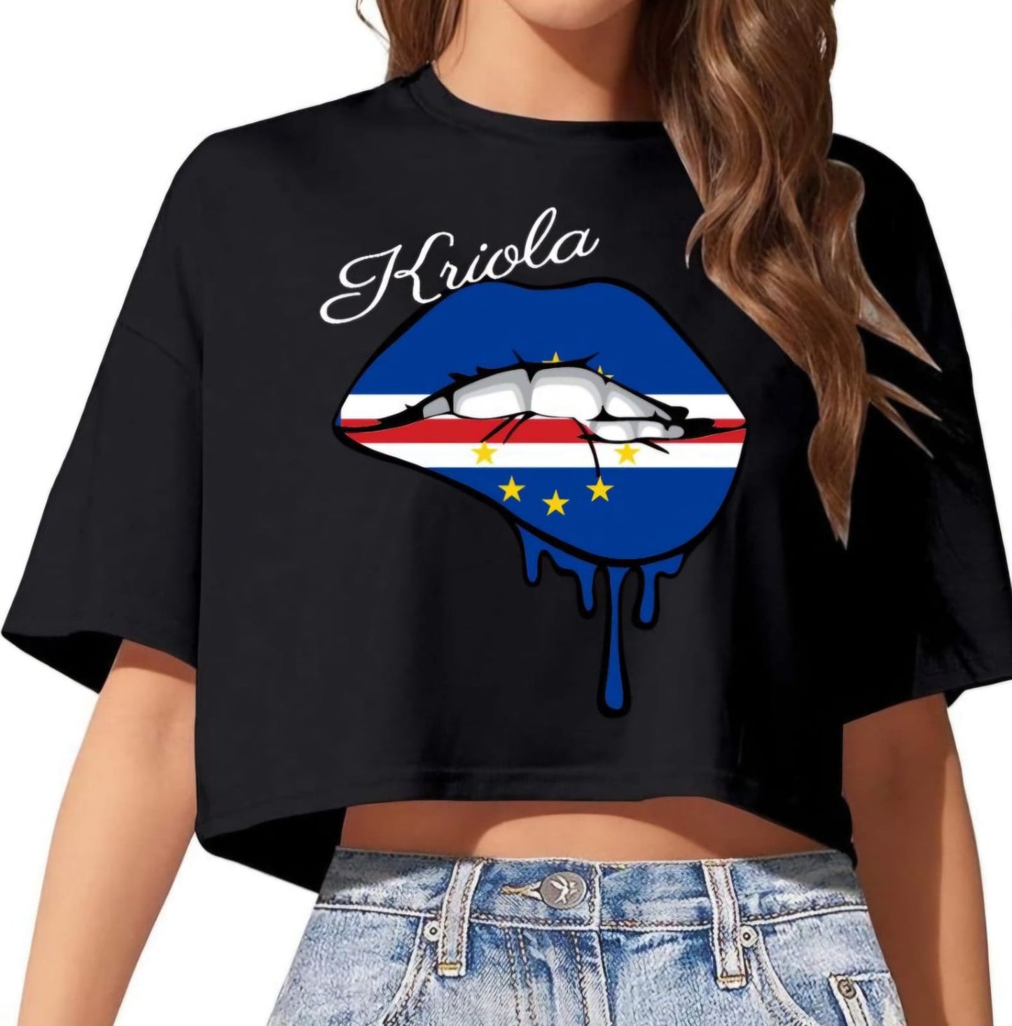 Kriola Cropped T-shirt (oversized)